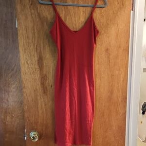 Forever 21 Red Spaghetti Strap Midi Dress